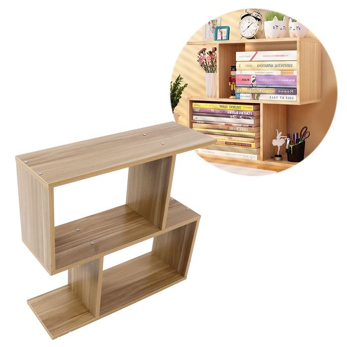 Zamonaviy zigzag devor polkasi | Kitob va dekor uchun