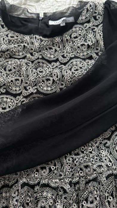 Платье вечернее с прозрачными рукавами