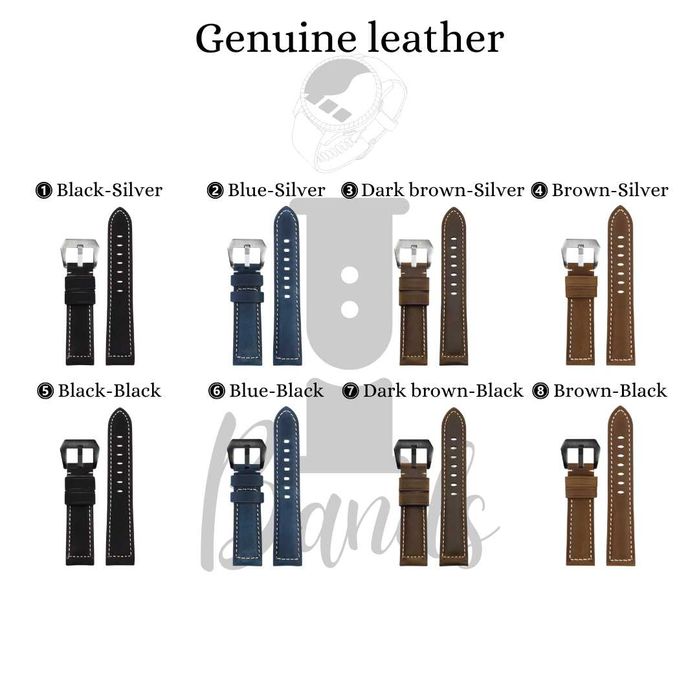 Висок клас кожени каишки за часовници 22мм