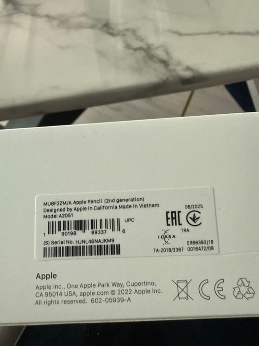 Новый Apple pencil (2nd generation)