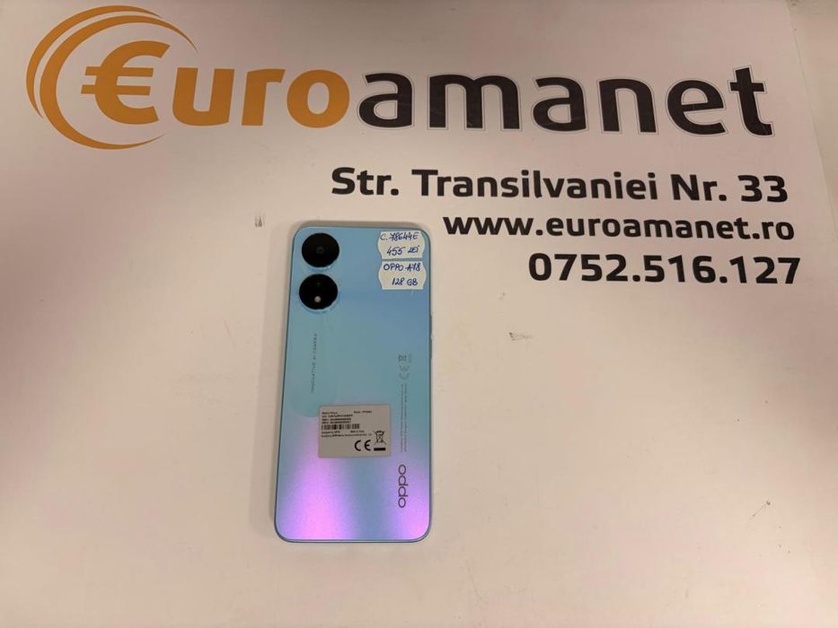 Telefon OPPO A78 5G, 128GB, 4GB RAM, Dual SIM, Glowing Blue -T-