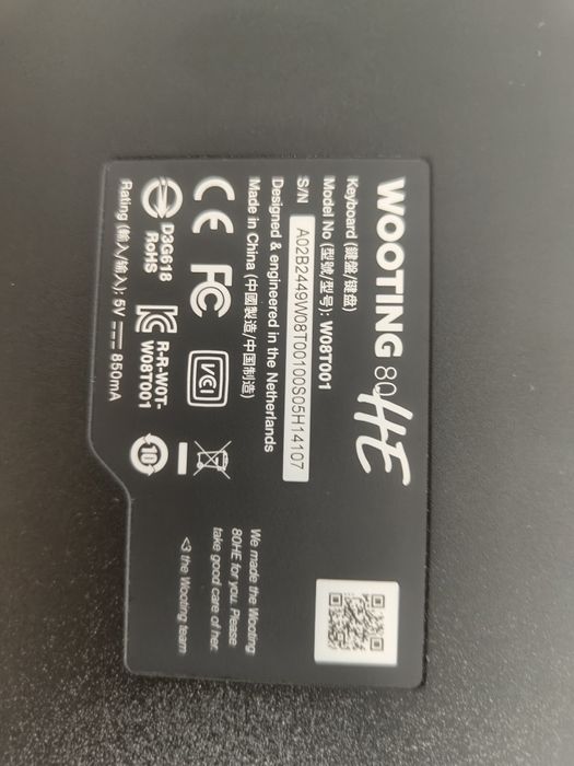 Wooting 80he Zinc Alloy premium + case