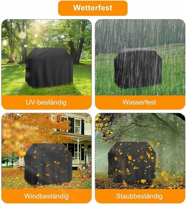 НОВО! Голямо водоустойчиво покривало за барбекю, 184 x67x120 см