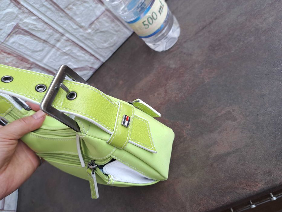 дамска чанта Tommy Hilfiger малка зелена чантичка