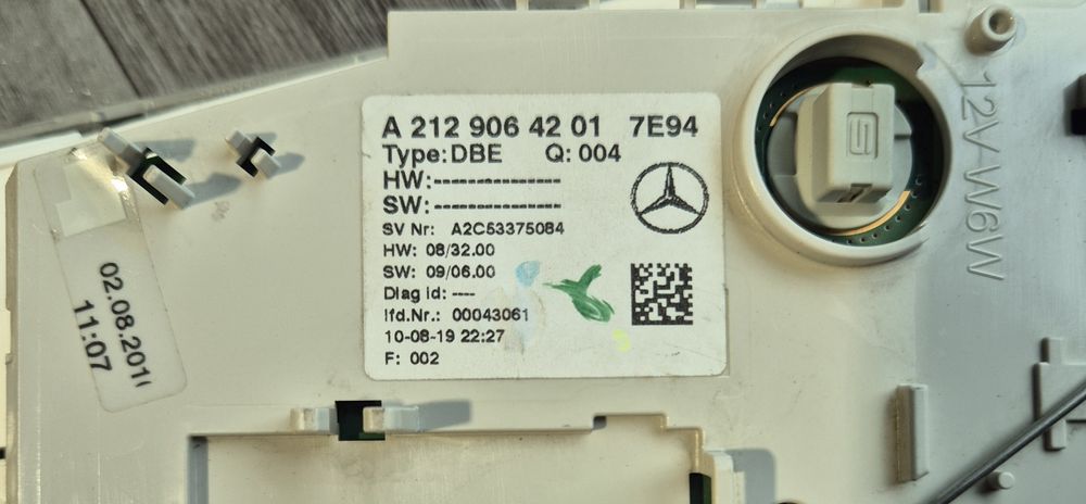 Плафон мерцедес W212 2009 г