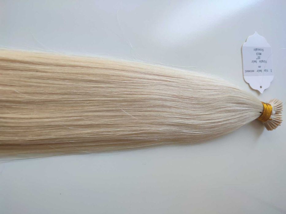 Кератинови кичури с двойна плътност/супер качество, ярко руси, по 60см