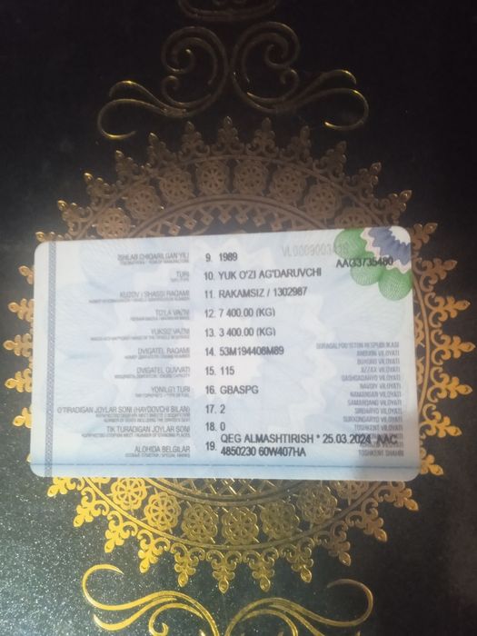 Gaz 53 samasval 1989 yil