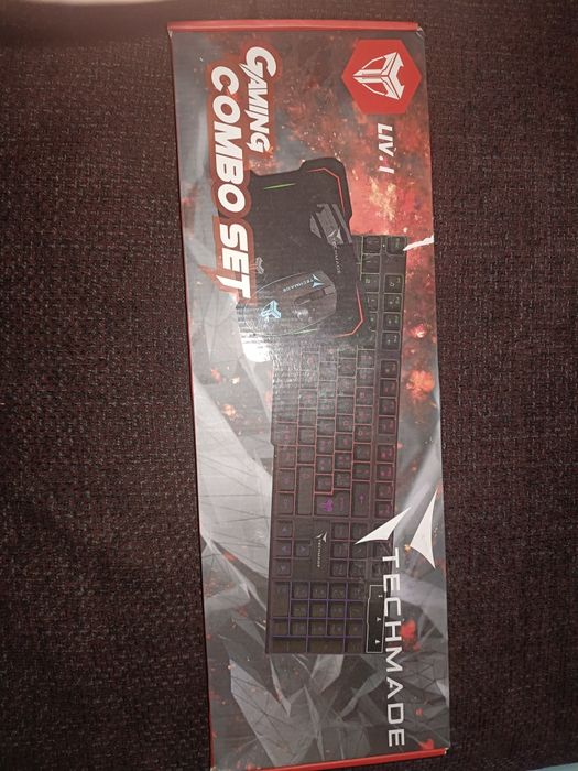 Techmade: Tastatura Gaming Membrana și mouse gaming și mousepad gaming