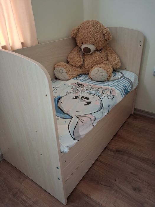 Дървена кошара, 60×120 размер на матрака