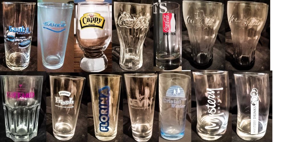 Рекламни чаши на уиски, бира, водка, джин, ликьор, безалкохолно, кафе