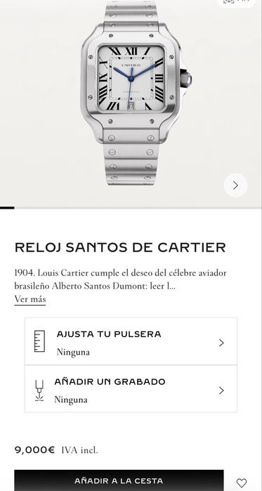 Ceas Cartier Santos XL, model nou. Conditie f.buna, nepolishat.