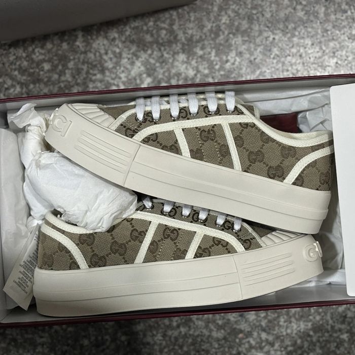 GG Tennis 1977 Platform - Beige GG