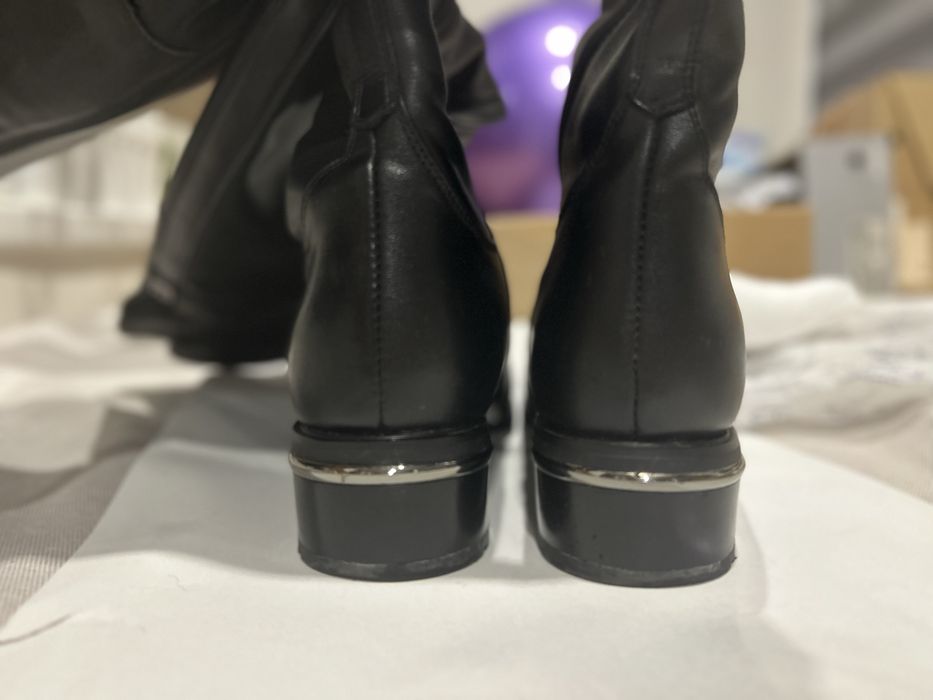 Сапоги высокие натуральная кожа