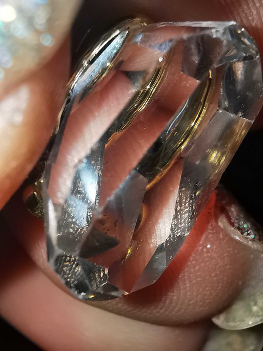 Pantofi de cristal Swarovski placați cu aur