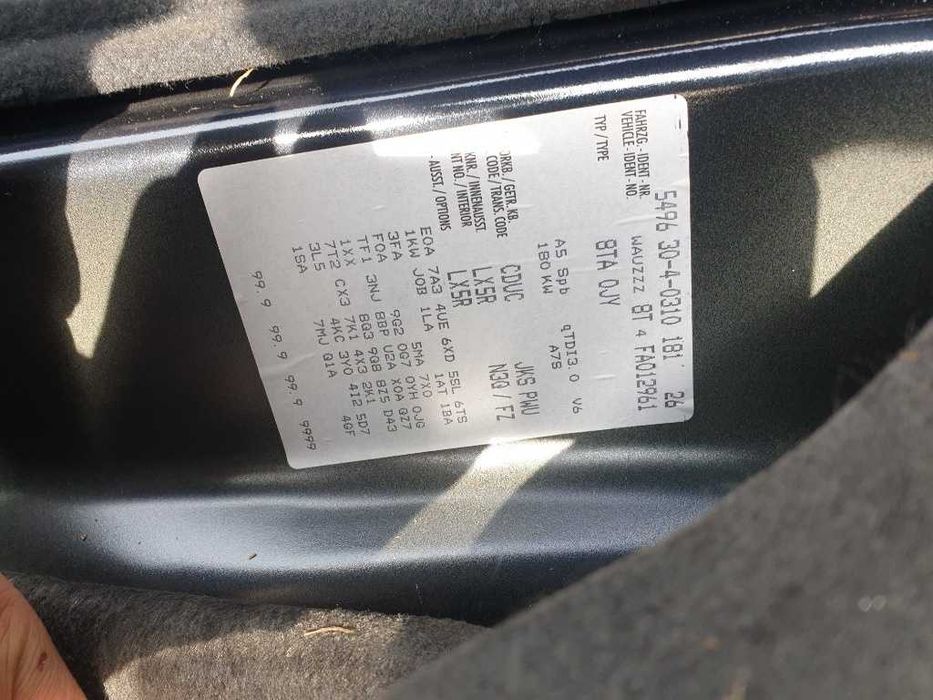 Dezmembrez Audi A5 8T Sportback 3.0 tdi Quattro CDUC 245 cai 2014