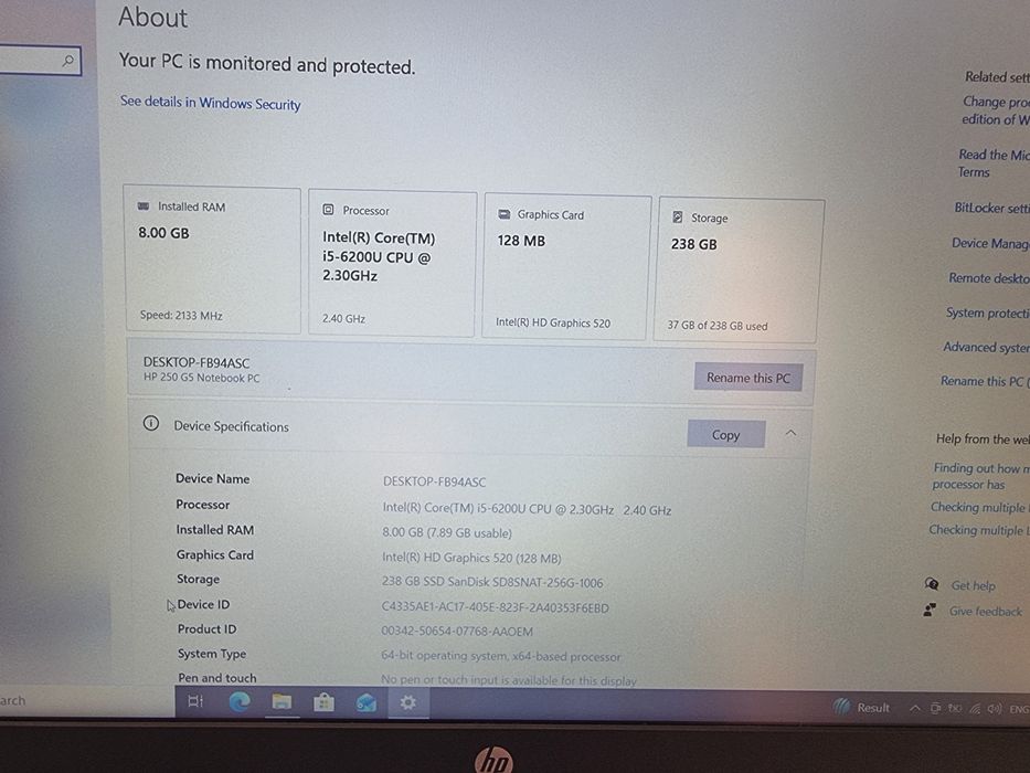 Laptop HP TPN C125 i5