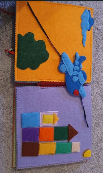 Carte montessori bebe copii fetru jucarii 24.5×24.5 cm