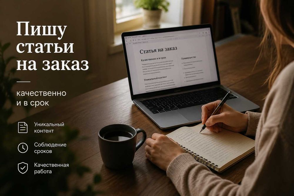 Пишу статьи на заказ, качественно и в срок