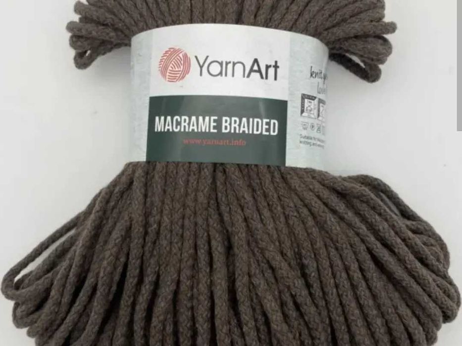Macrame Braided Yarnart 5 мм хлопковые шнуры