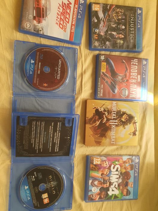 Диски с играми на Sony playstation 4
