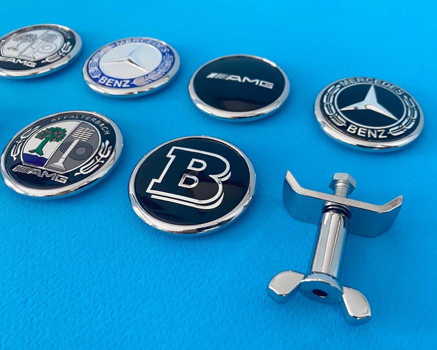 Емблема Mercedes Benz, метална тапа, мерник, мерцедес, w211,w220,w203