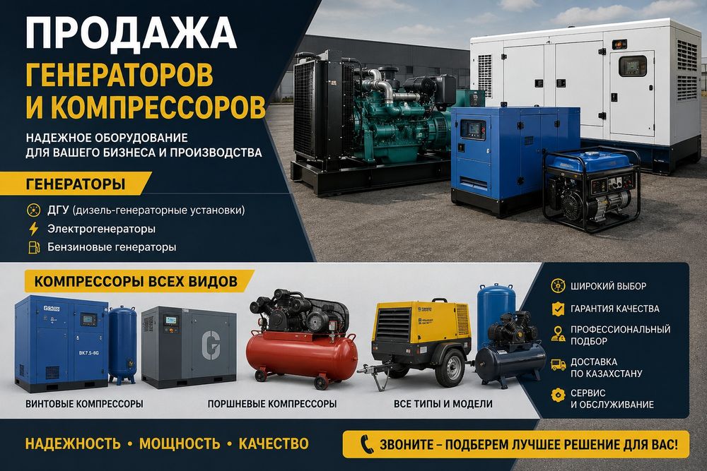 Винтовые компрессора и Электрогенераторы