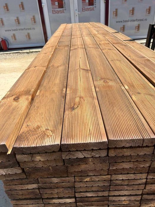 DECK Impregnat in autoclava |  Pin Nordic Finlanda |  32 × 144 × 4500 mm | doua fete profilate | STOC NOU DISPONIBIL