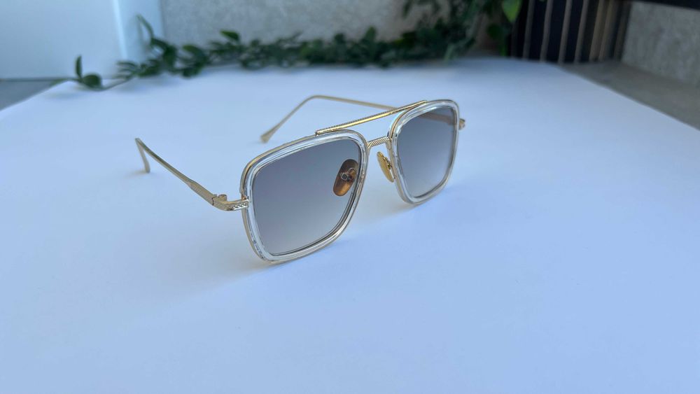 Ochelari de soare Dita Flight Style - Rama aurie Lentile negre