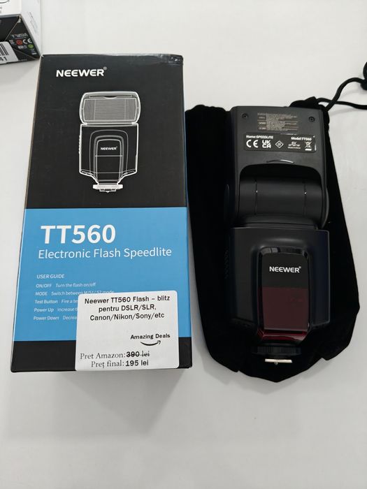Neewer TT560 Flash - Blitz pentru DSLR/SLR/Canon/Nikon/Sony
