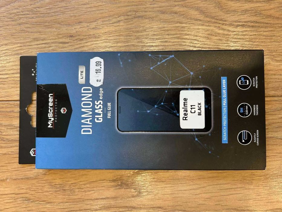 Преден стъклен протектор за Realme C11, черен