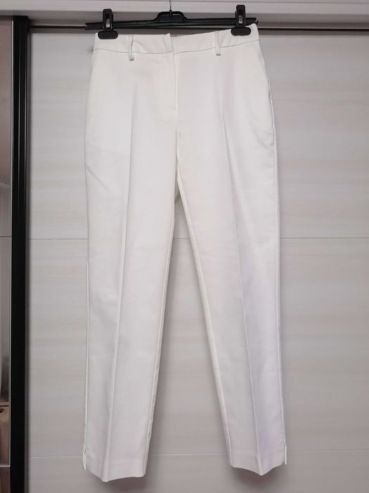 Pantalon elegant alb, nou