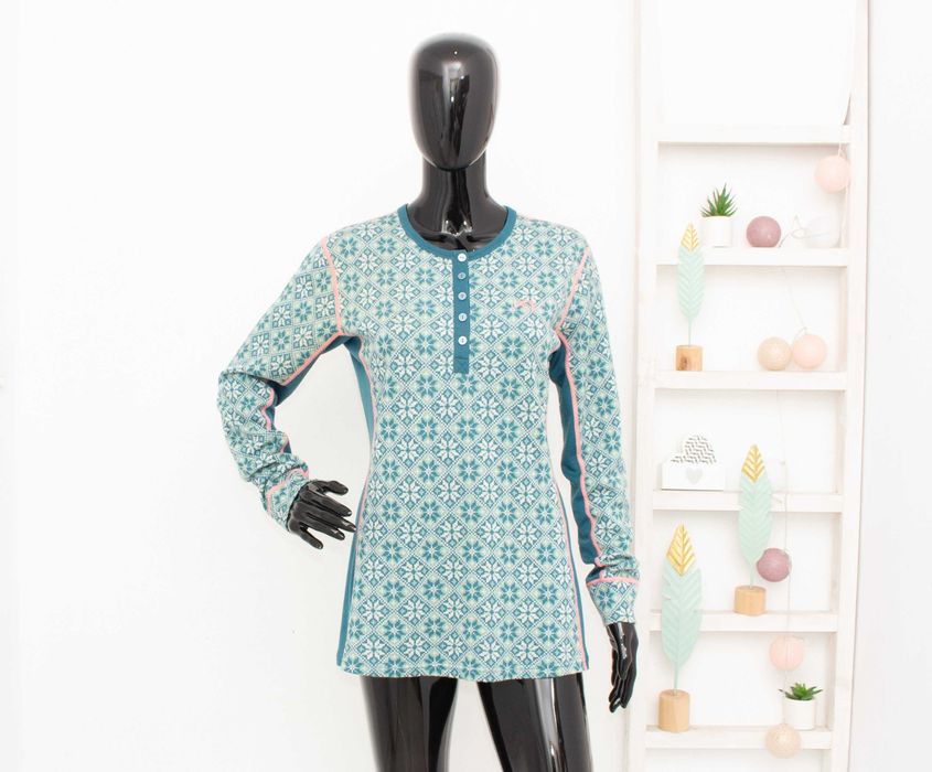 Kari Traa дамска блуза многоцветна термо бельо 100% мериносна вълна XL