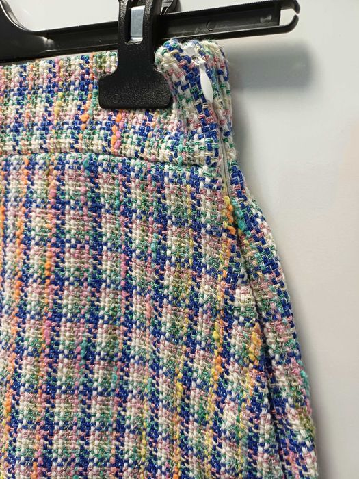 Къси панталони Maje с висока талия в многоцветен туид, размер EUR 34