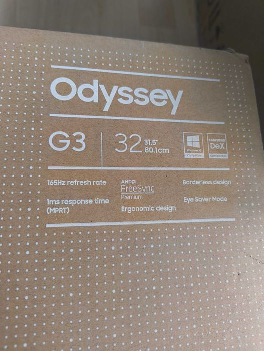 Монитор Samsung Odyssey G3 LS-32AG320, 32" (81.28 cm) IPS панел, 165Hz