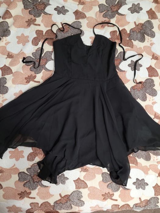 Rochie de sifon neagra, marimea S 36