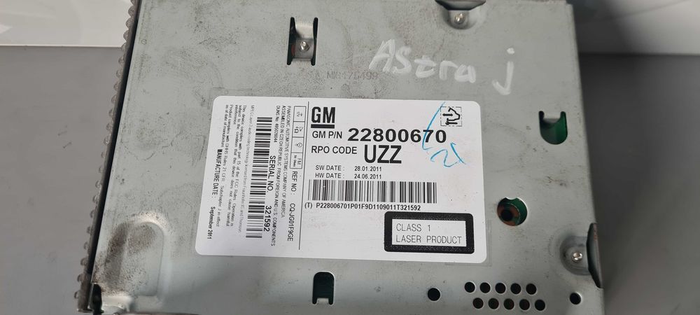 Музика CD Opel Astra J 2011 г