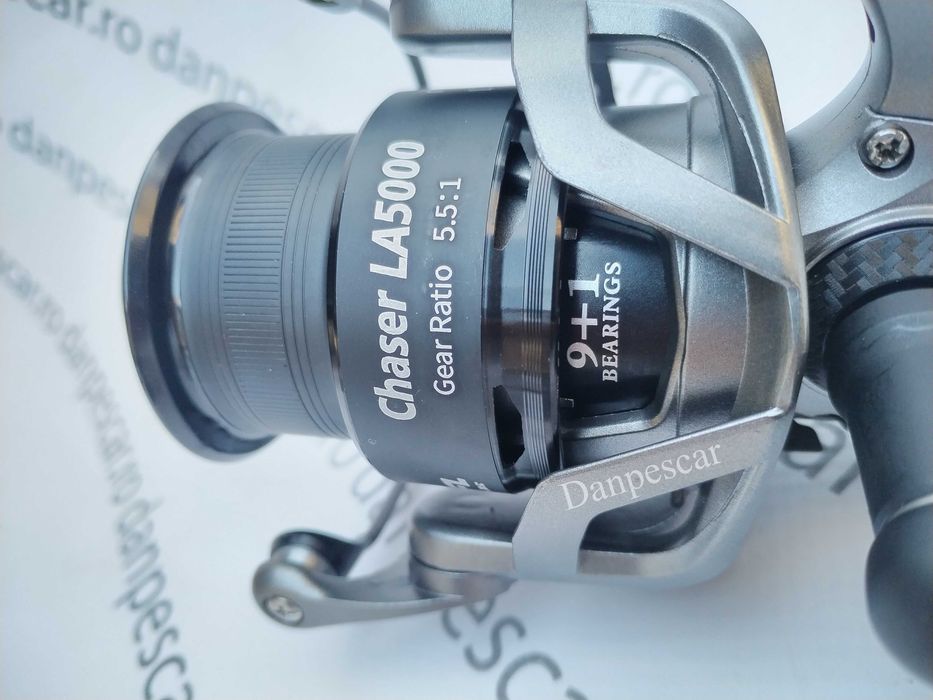 SET 4 Mulinete Feeder si Crap PRO FL CHASER LA5000 tambur Long Cast