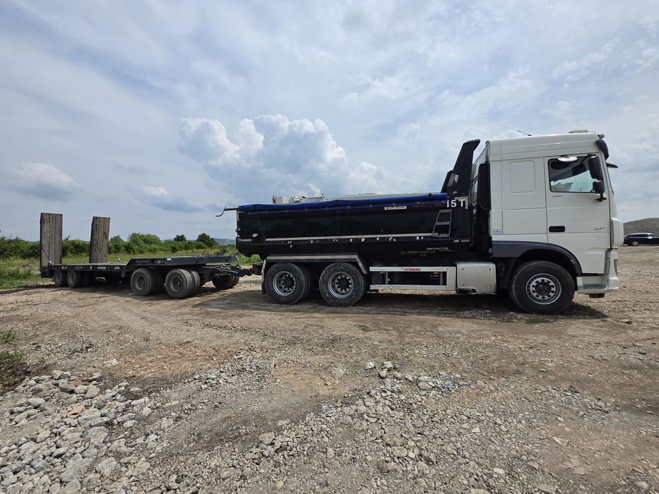 DAF XF 530  6X4  basculabil și Trailer Goldhofer pe 4 axe 40 tone