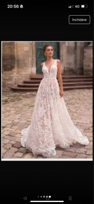 Rochie de mireasa , doar probata , nepurtata ,