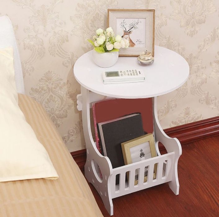 Кръгла масичка нощно шкафче 36/46 см.