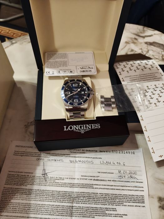 longines hydroconquest 44mm automatic + bonus cutie winder