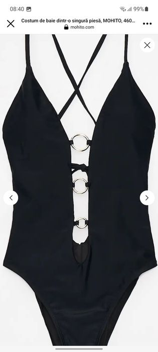 Costum de baie negru intreg