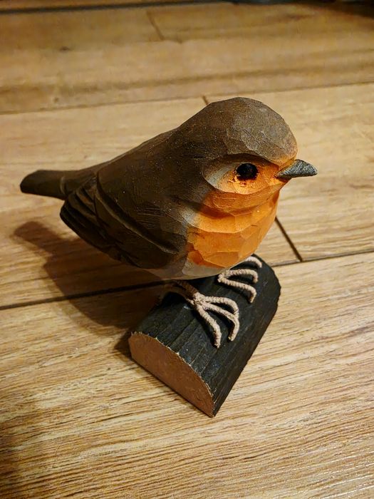 Figurina sculptata din lemn, macaleandru