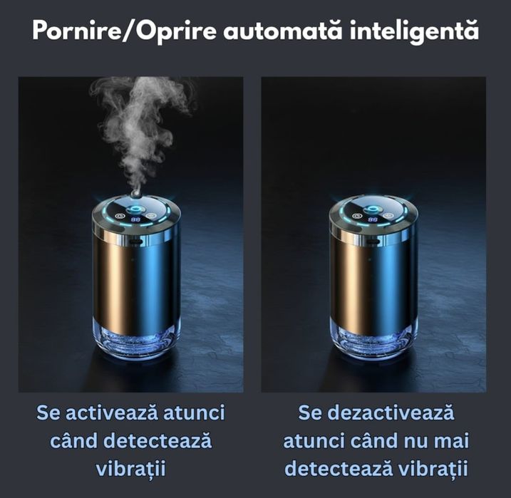 Odorizant Auto/Casa NOU Aluminiu, difuzor aromaterapie inteligent