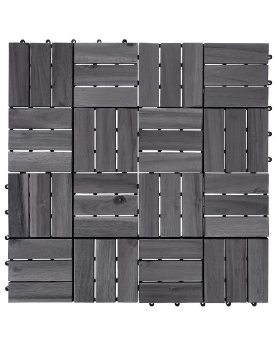 NOU Pardoseala exterioara, lemn salcam, gri