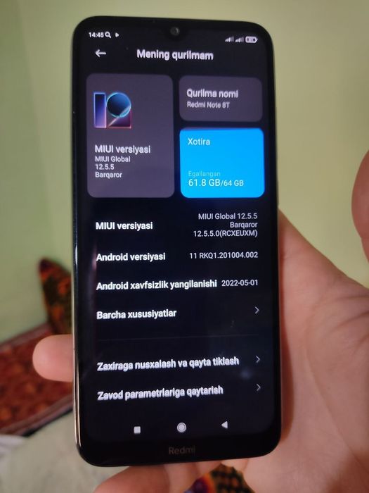Redmi nout 8t 4.64 gb