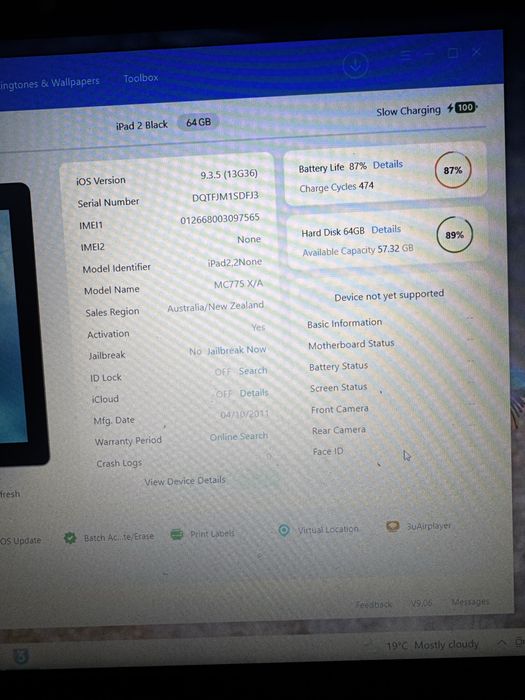 Vand Ipad 64 gb functional