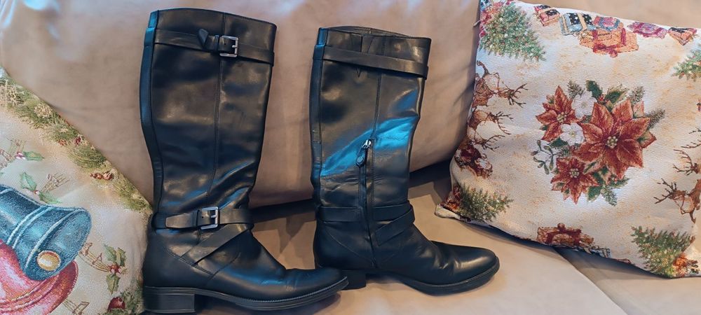 Дамски ботуши естествена кожа Geox