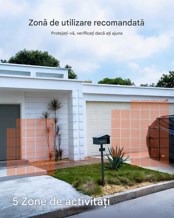 Camere de securitate ieGeek, cameră wireless Wifi de exterior de 5MP cu lumină de mișcare