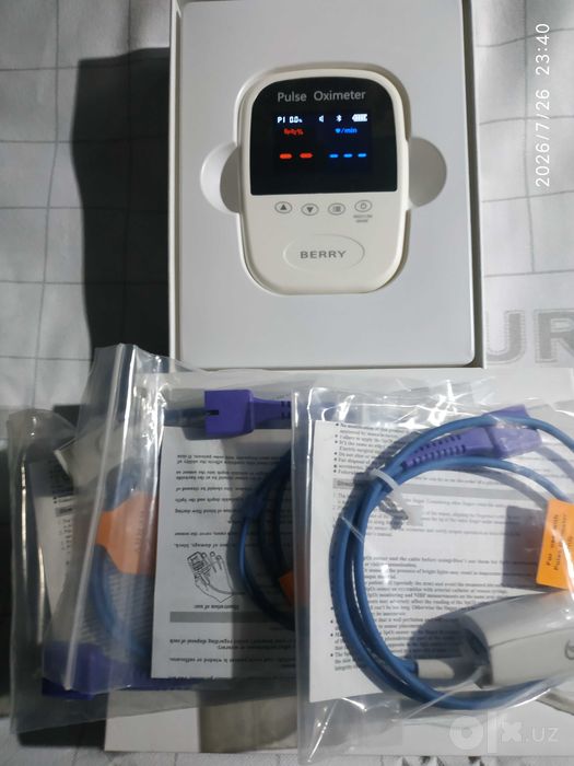 Профессиональный пульсоксиметр Berry, Германия + 3 датчика + Bluetooth